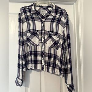 Rails Dylan white/navy/orchid plaid shirt